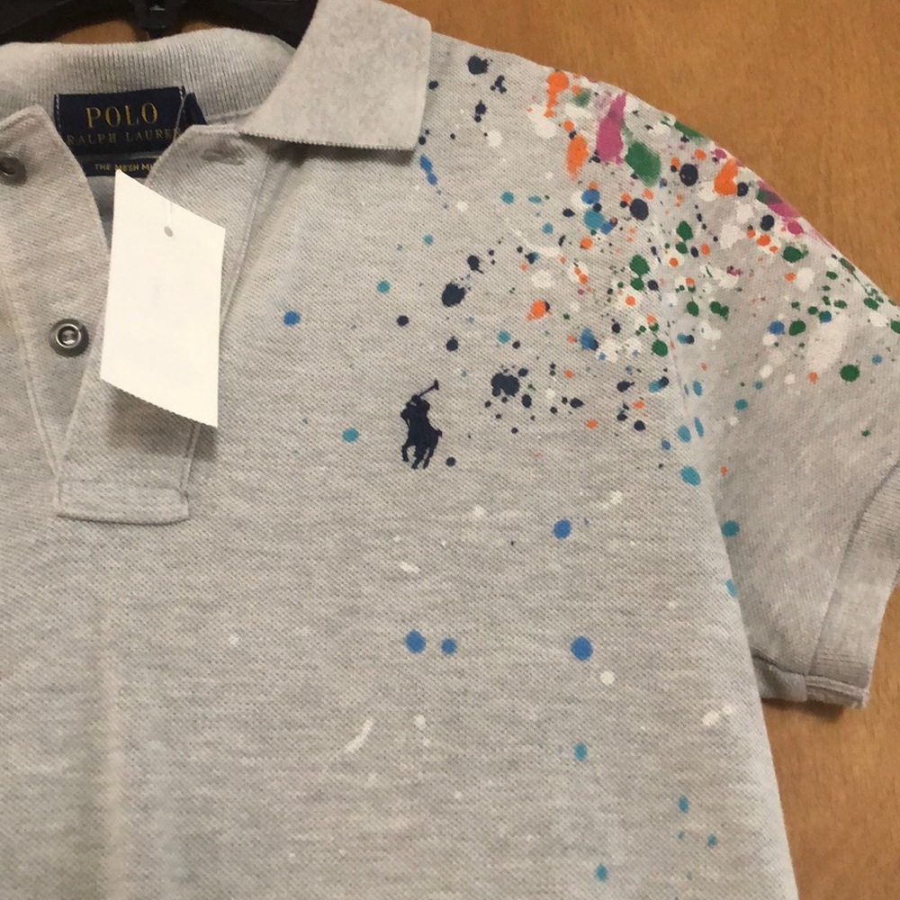 Ralph Lauren splatter paint polo dress